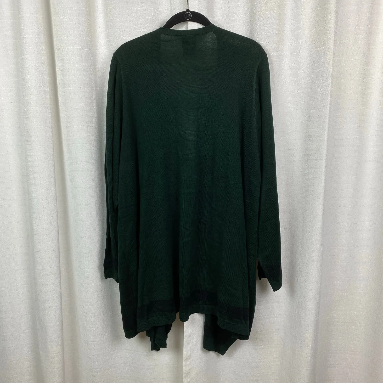 Torrid Outlander Dark Green Open Front Drape Cardigan Sz.4 - Image 11