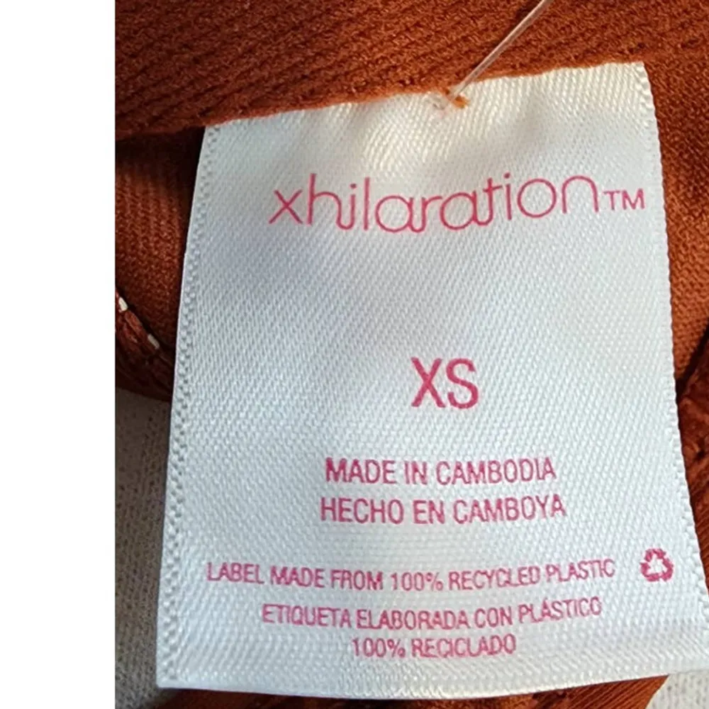 Xhilaration Jrs Smocked Top + High Leg Side Tie String Bikini Bottoms Rust XS - Image 7