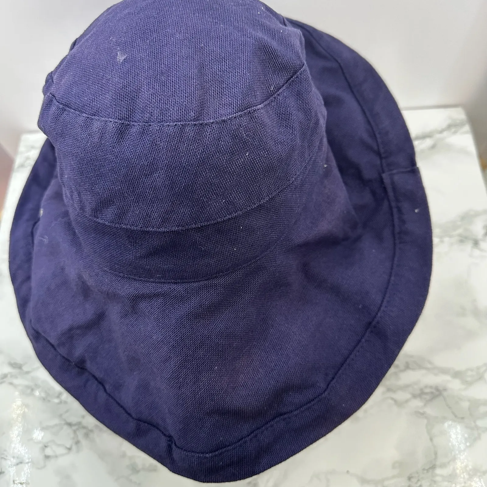 Scala Blue Cotton Sunhat‎ Wide Brim Packable Vacation - Image 3