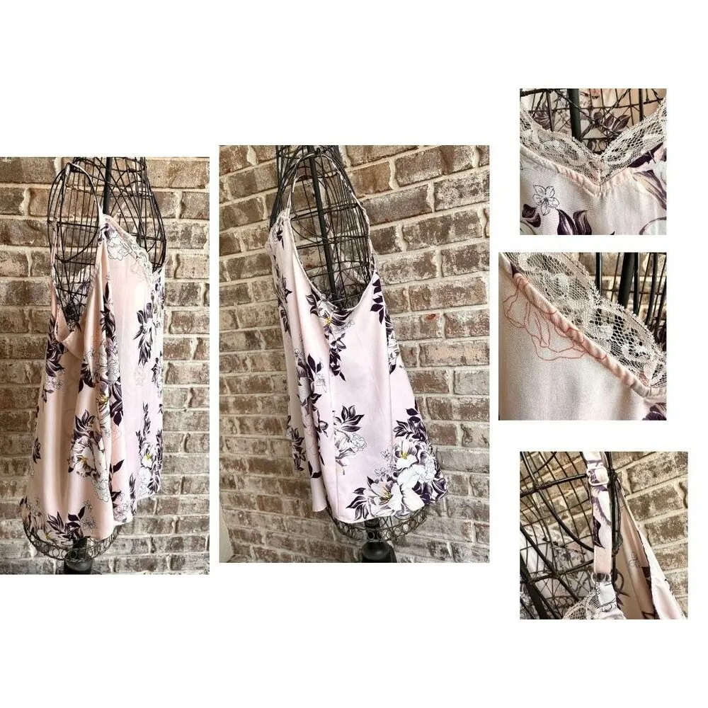 Torrid Sophie Satin Lace Trim Swing Cami Top 1X Floral Sexy Adjustable S… - Image 10