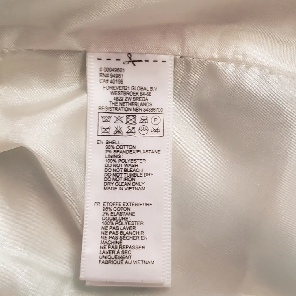 Forever 21 striped mint green & white blazer size medium - Image 8