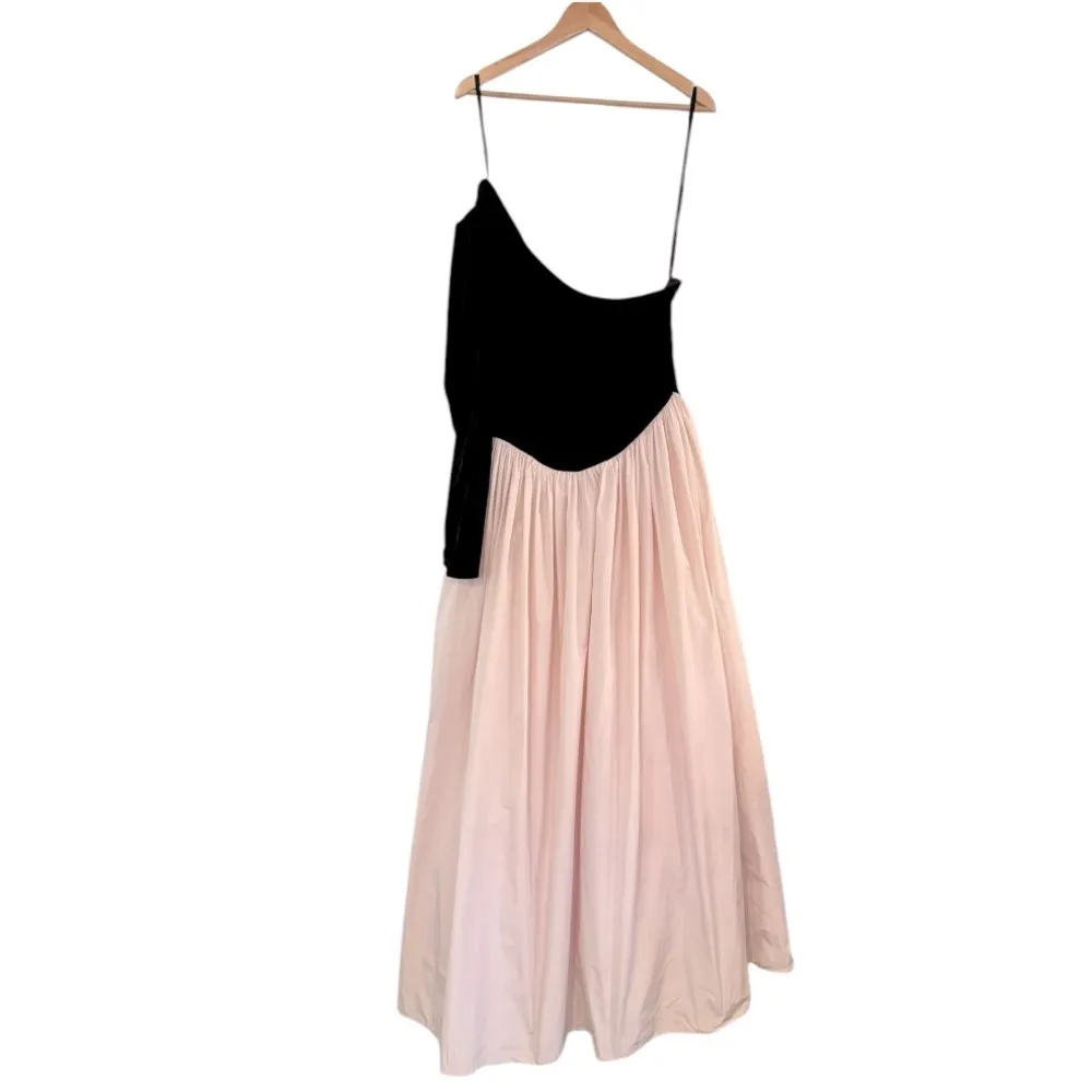 ANTONIO MELANI BORN ON FIFTH BLAIR ONE SHOULDER VELVET & TAFFETA DRESS Size 10 - Image 6