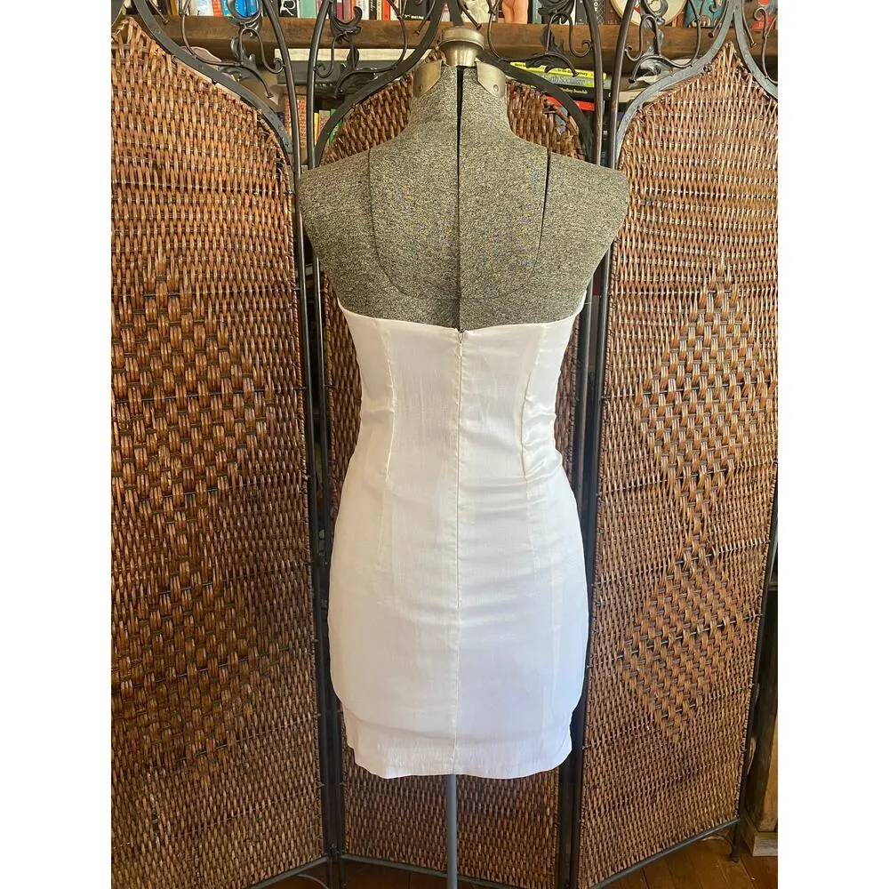 Size M-L//Vintage 90s Jessica McClintock Wedding Rehearsal/Reception Mini Dress - Image 3