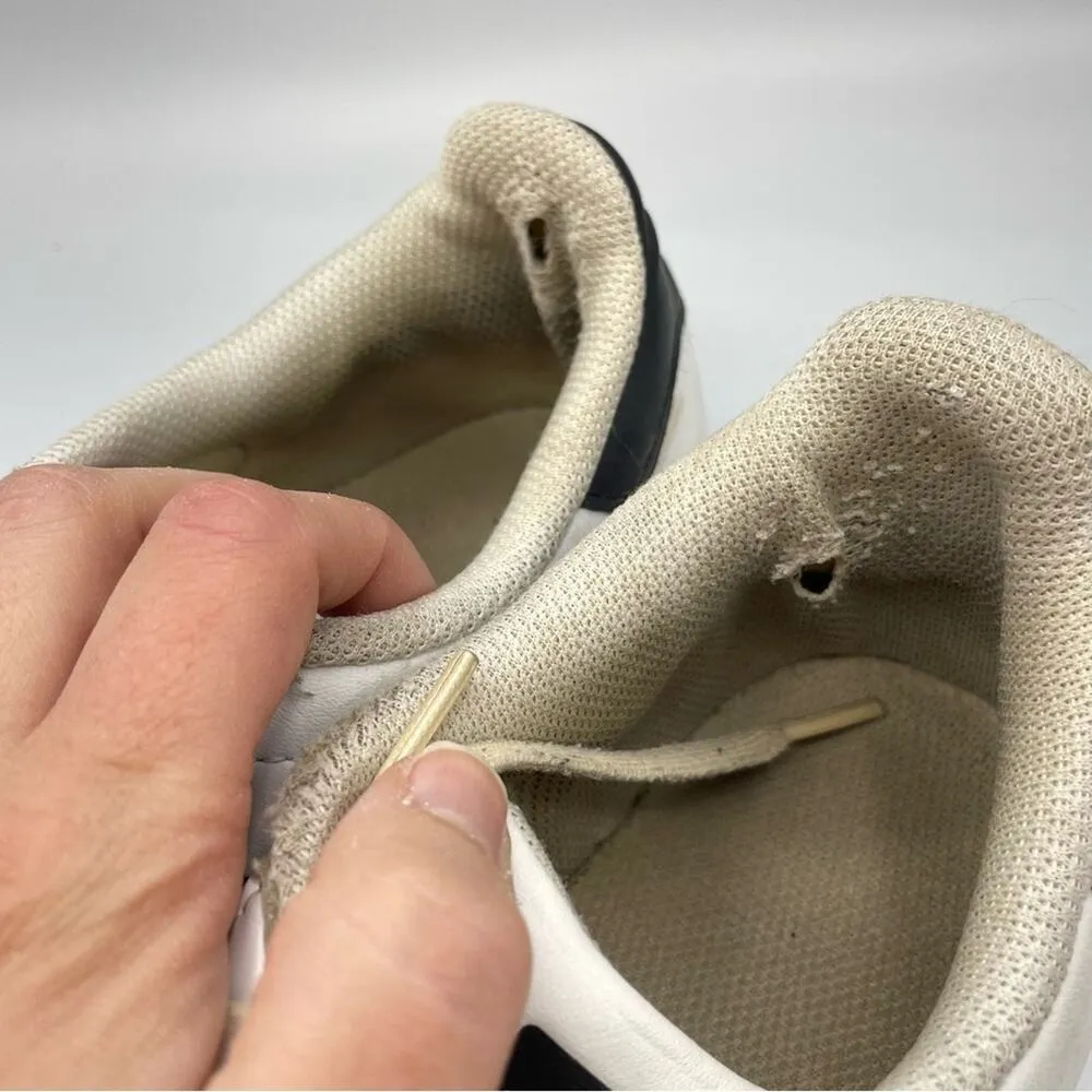 Adidas White Three Stripes Classic Lace Up Sneakers Womens 9.5 Black Shoes - Image 7