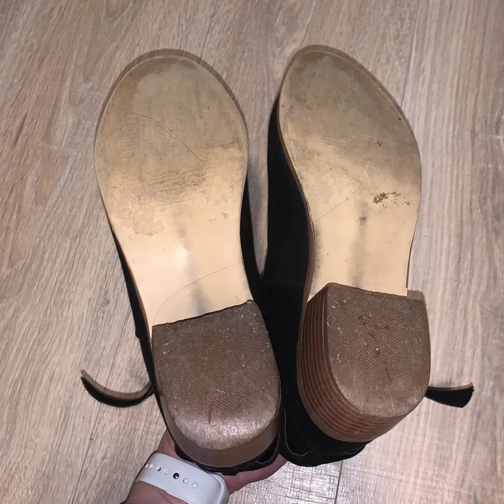 Justfab low rider black faux leather buckle ankle boots - Image 6