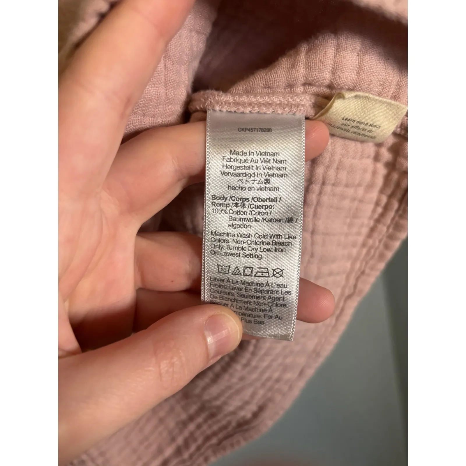 Madewell Lightspun Evert Long Sleeve Henley Top Wisteria Dove Pink Size Small - Image 10