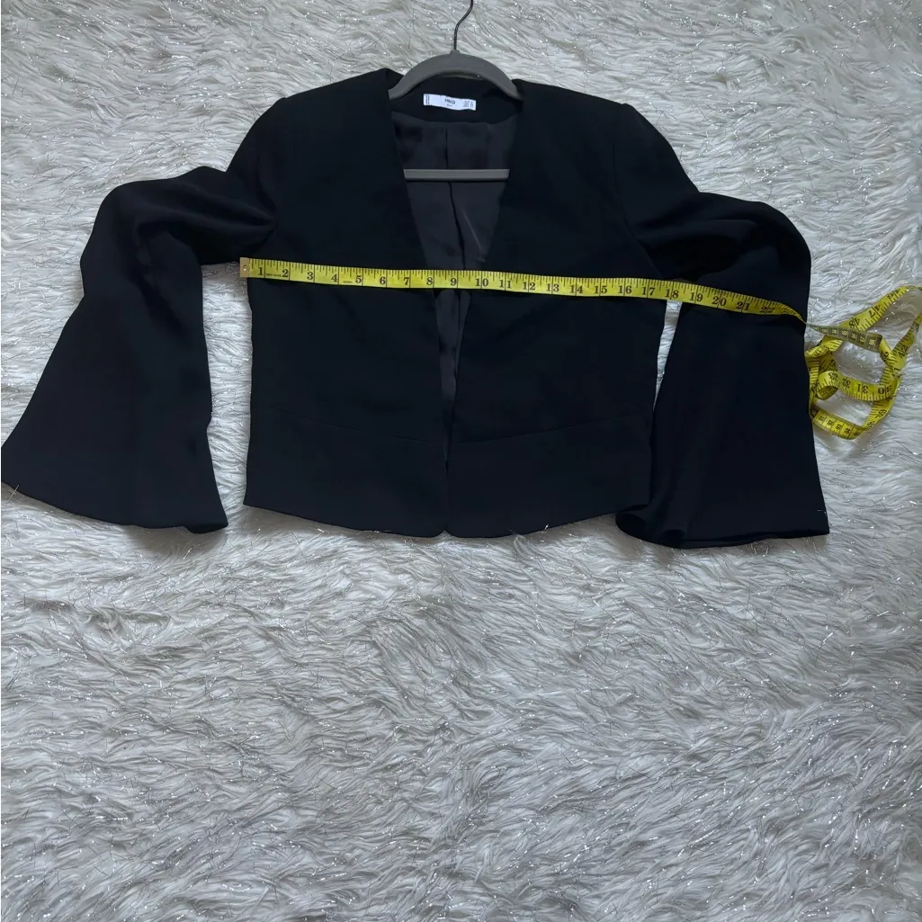 Mango Suit Black Women's Flared Sleeve Blazer Size USA XS EUR S MEX CH - Image 10