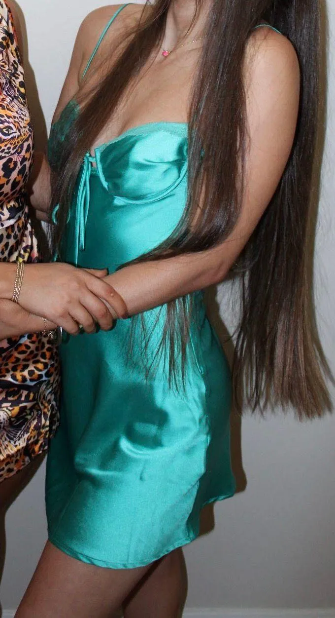 Radiant Harmony Satin Mini dress - Image 3