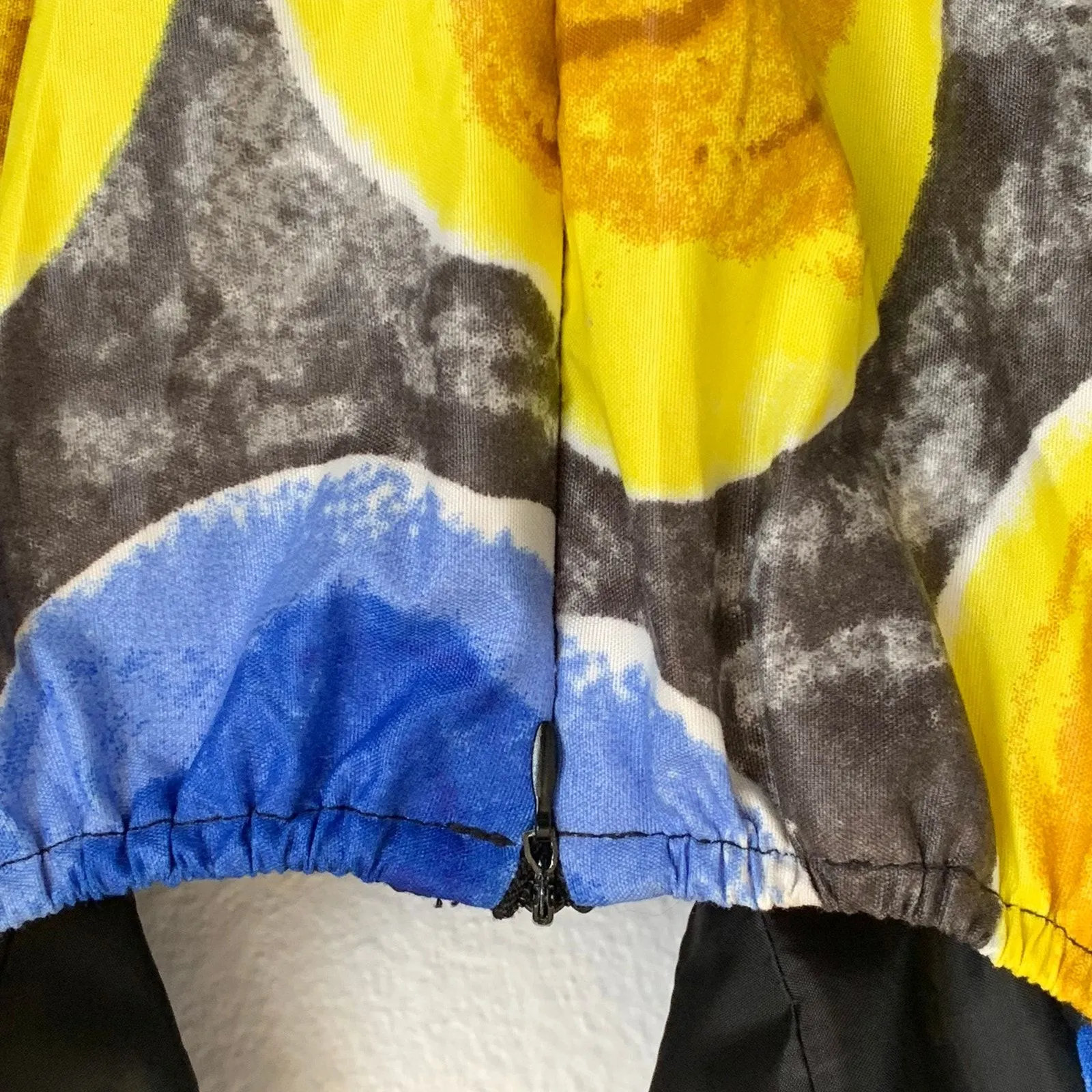 Mangishi Doll Sz 10 Zahara Maxi Dress in Yellow Swirl Whimsical Open Back Blue - Image 12