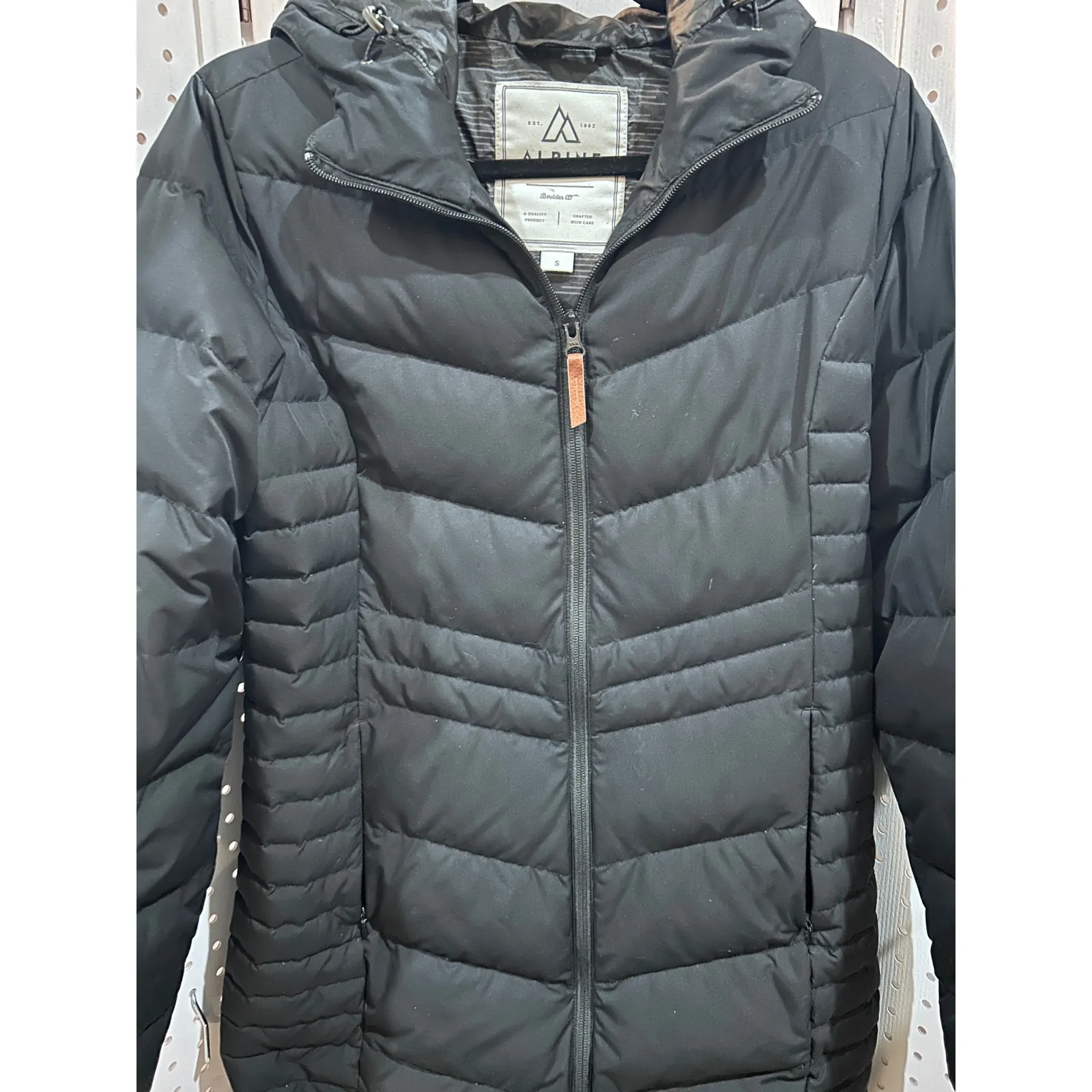 ALPINE Boulder CO Black Puffer Hooded Winter Jacket Women's Size S - Image 3