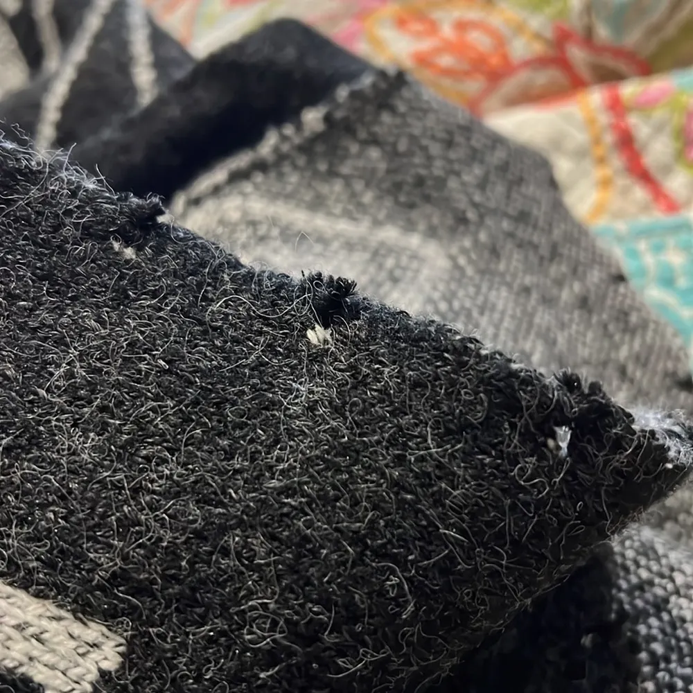 LOFT sz small shrug poncho sweater open front aztec pattern wool blend see pics - Image 10