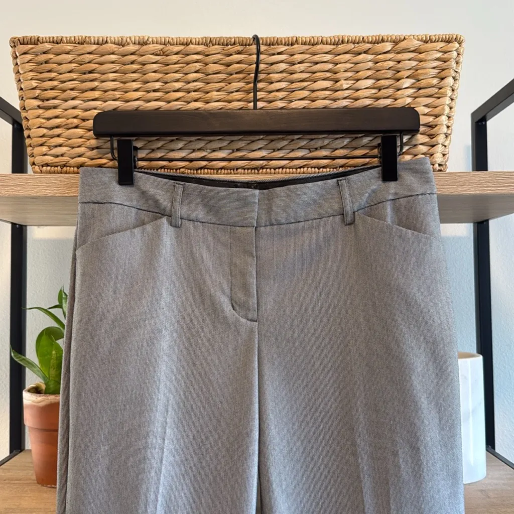 Express Editor Mid-Rise Black & White Jacquard Woven Career Dress Pant Trouser 4 - Image 2