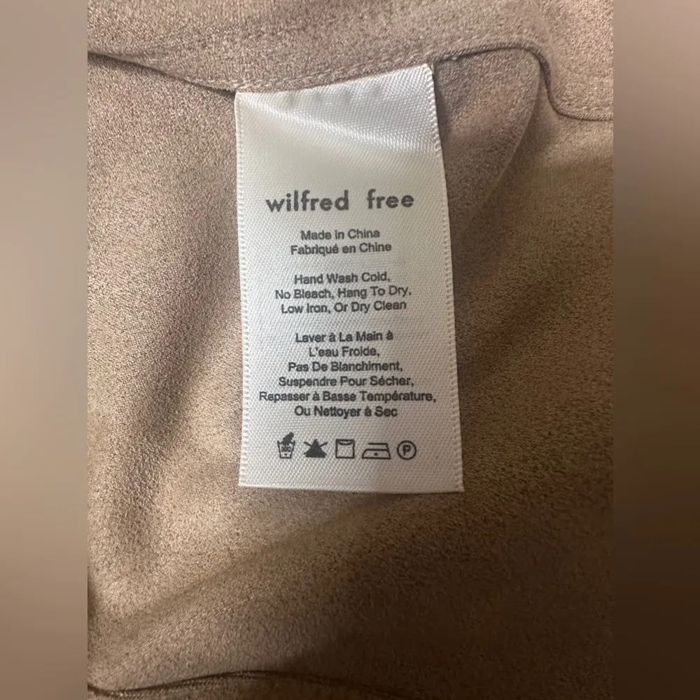 NWOT  Wilfred Free Faux Suede Centinela Button Front A Line Skirt Size 0 - Image 6