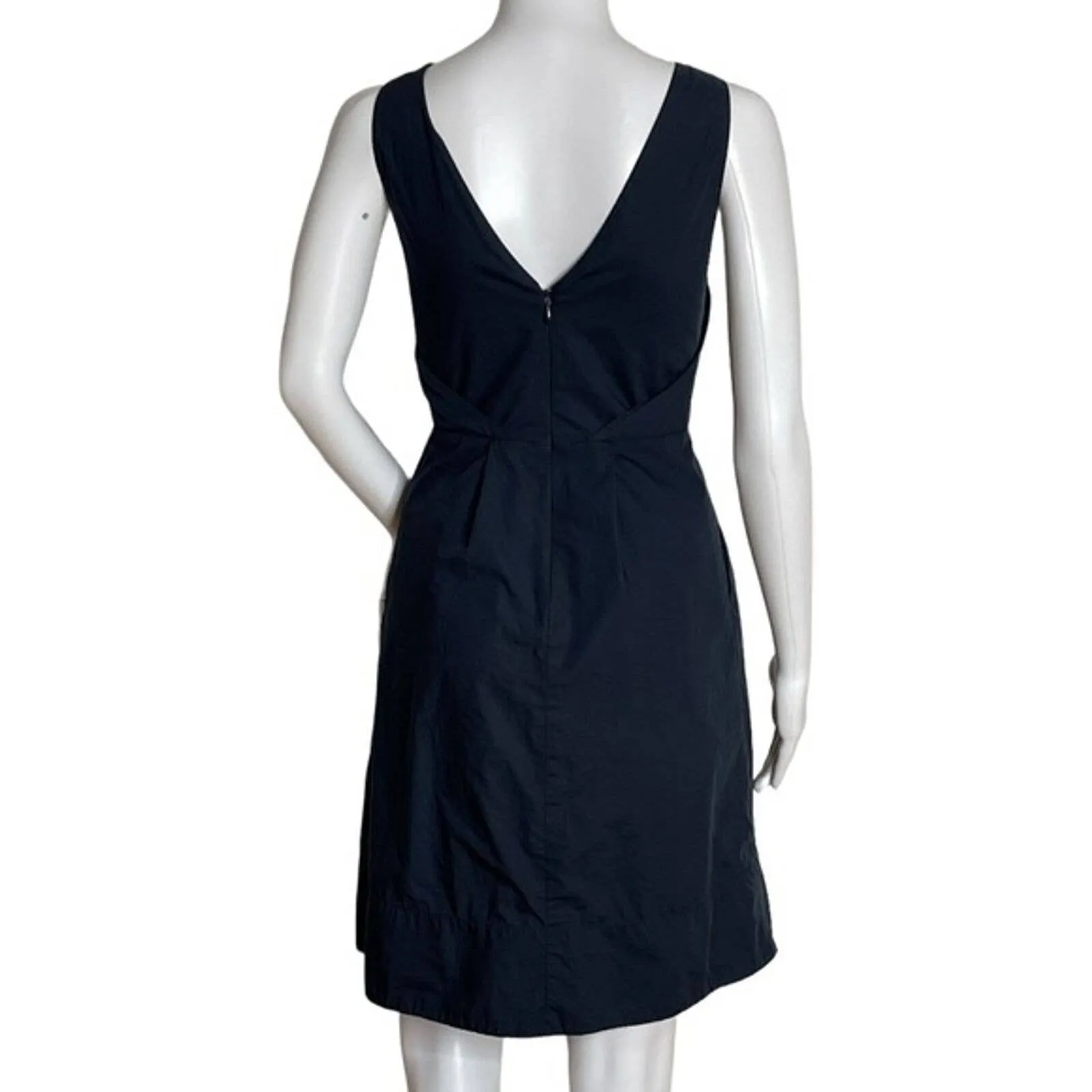 Madewell Dress Womens 0‎ Navy Blue Cut Out Sundress Party Wedding Minimalist - Image 3