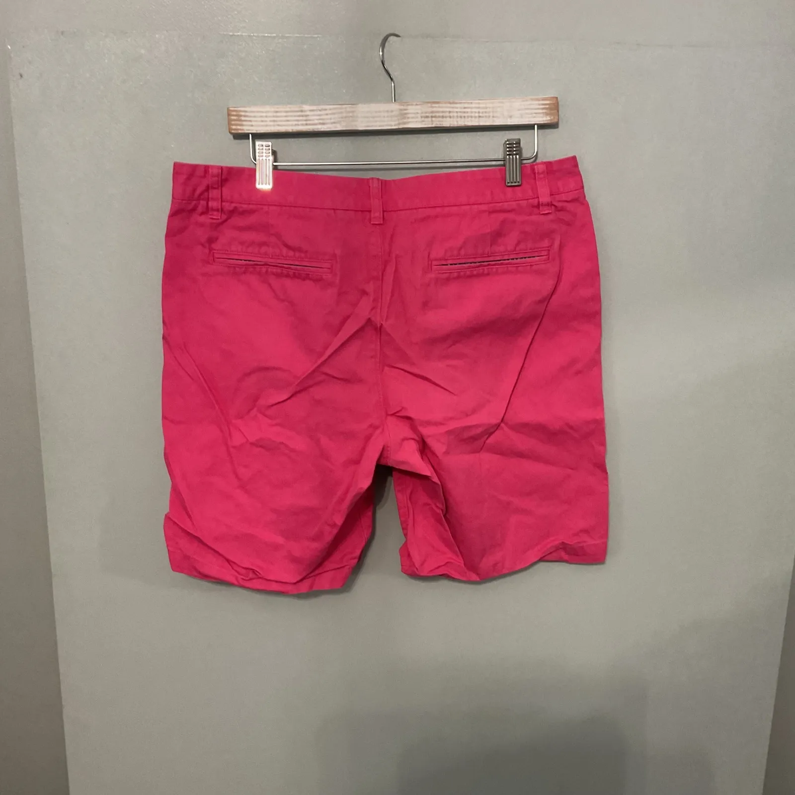 BONOBOS Pink Cotton Flat Front Shorts Women's Size 33 - Image 3