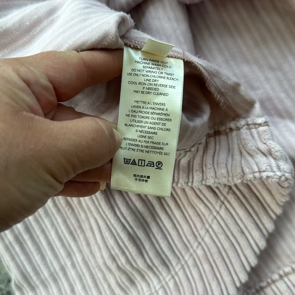 Free People Raquel Corduroy Top Dusty Pink Medium - Image 8