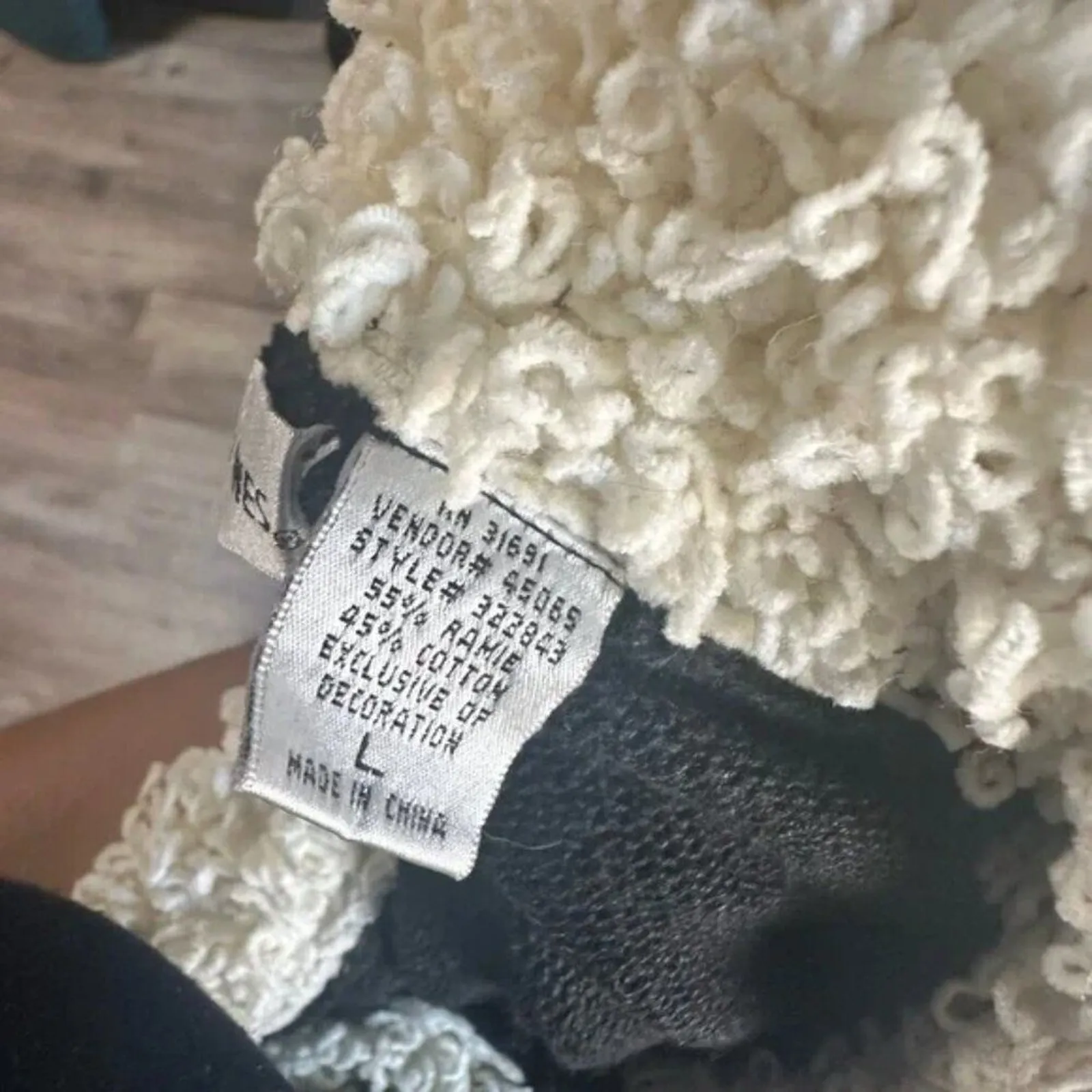 Vintage Victoria Jones Reindeer Sequin Black Christmas Cardigan Holiday Sweater Size L - Image 5