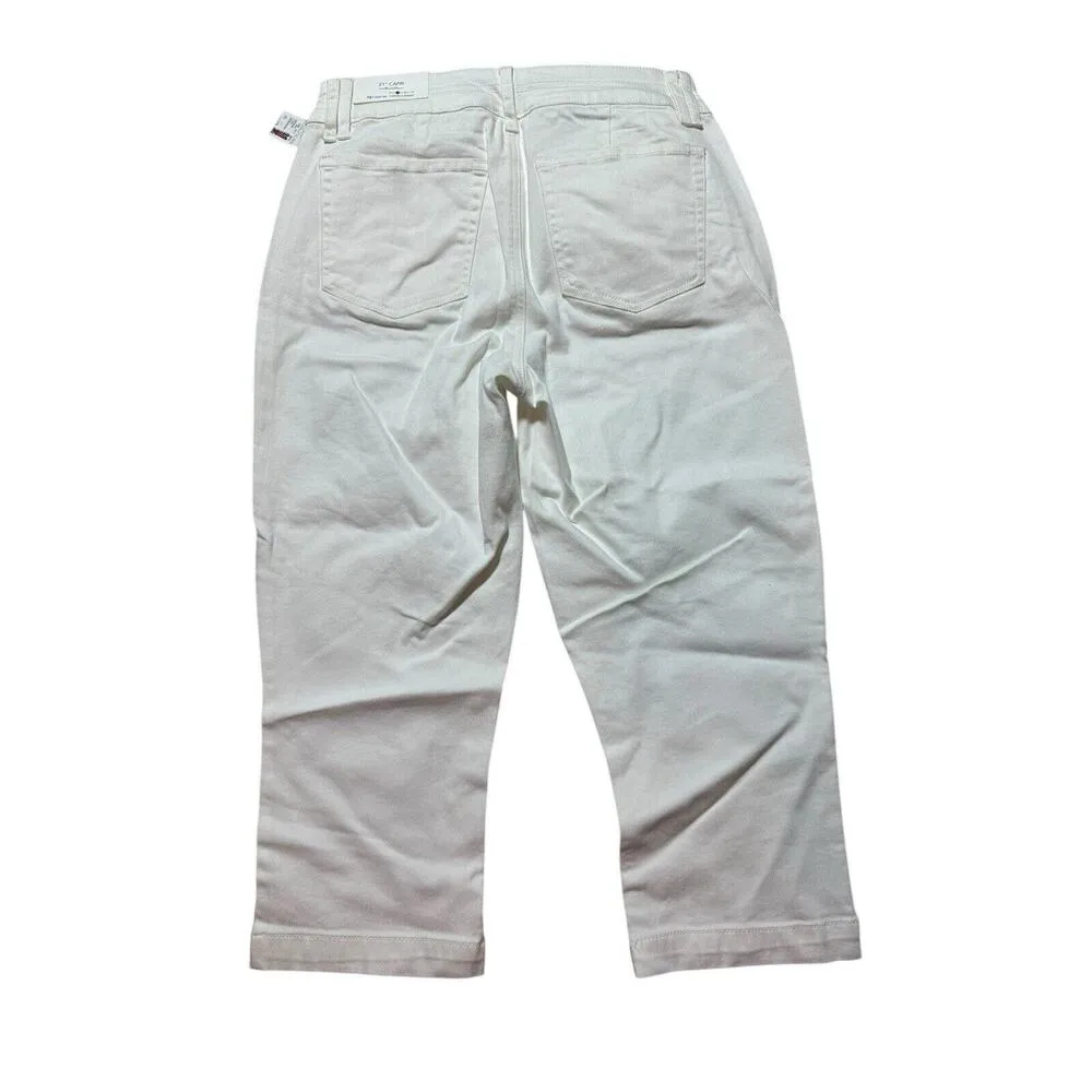 Maurices 21” Crop Capri Jeans White Women’s Size 10 Mid Rise Comfort Stretch New - Image 4