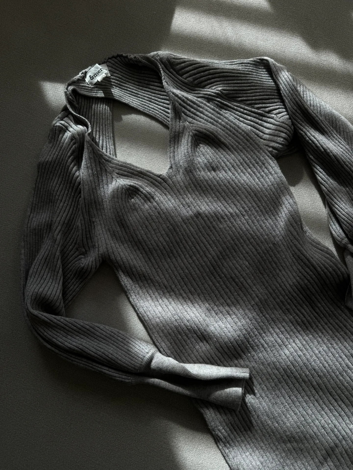 Gray Midi Sweater Dress - Image 4