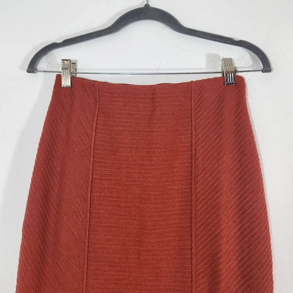 Band of the Free Orange Knit Midi Pencil Skirt Size Small NWT Rust Pencil Skirt - Image 2
