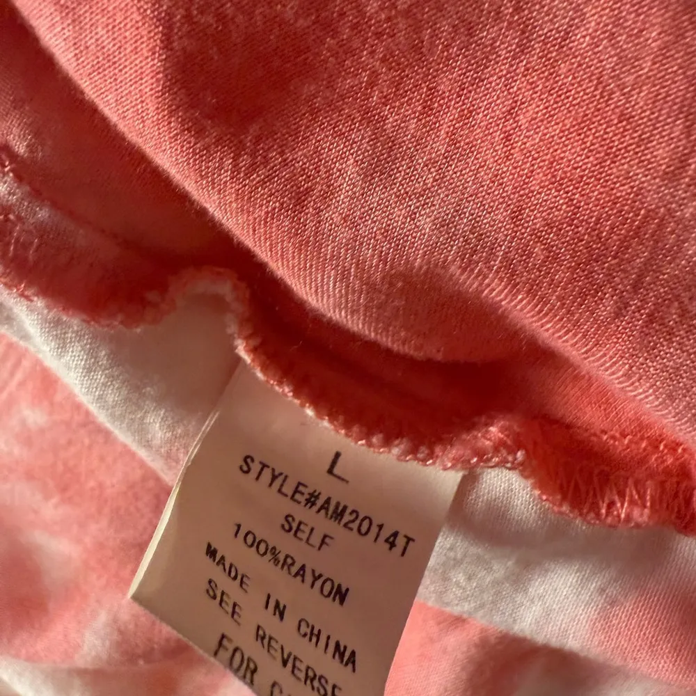 Material Girl Red and White Oversized Button Down Shirt Size L - Image 8