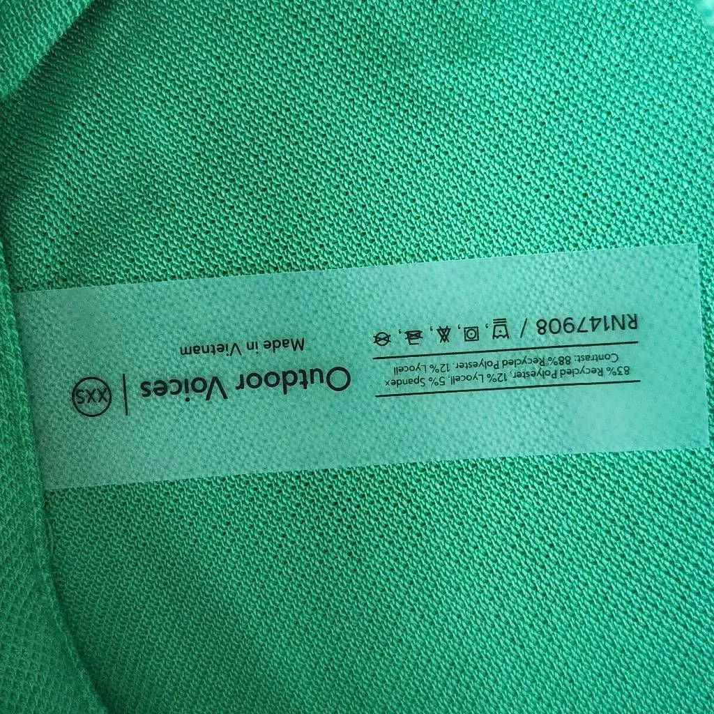 Outdoor Voices Green Cropped Polo NWT Size XXS Outdoor Voices Green Polo - Image 5