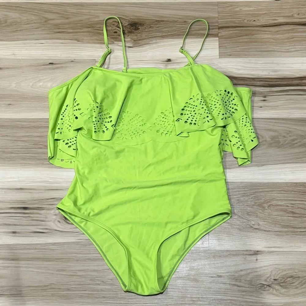 Chic Soul Sunrise And Shine Swimsuit Green One Piece Women’s 1XL XL - Image 2