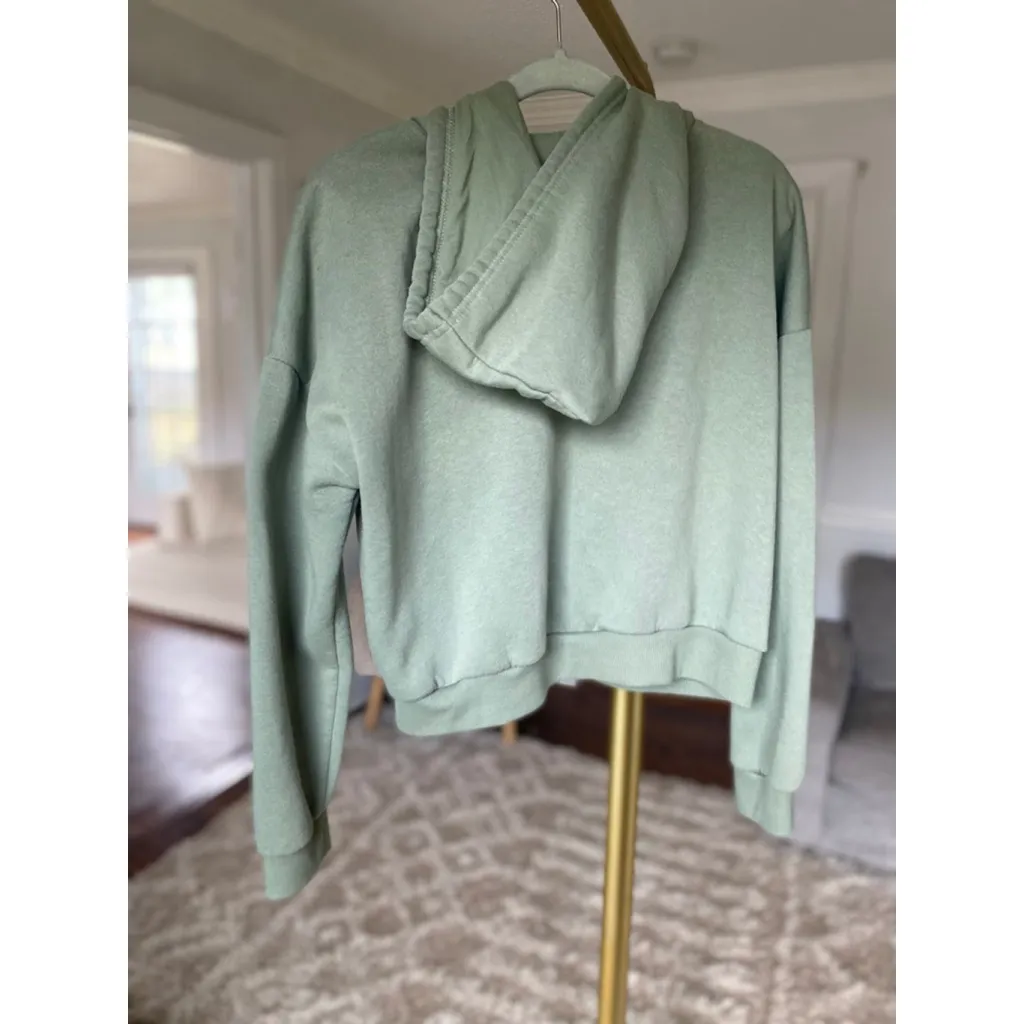 Refuge Athletics Zip Hoodie Jacket L Muted Sage Green Buttery Soft Cozy Lounge Size L - Image 3