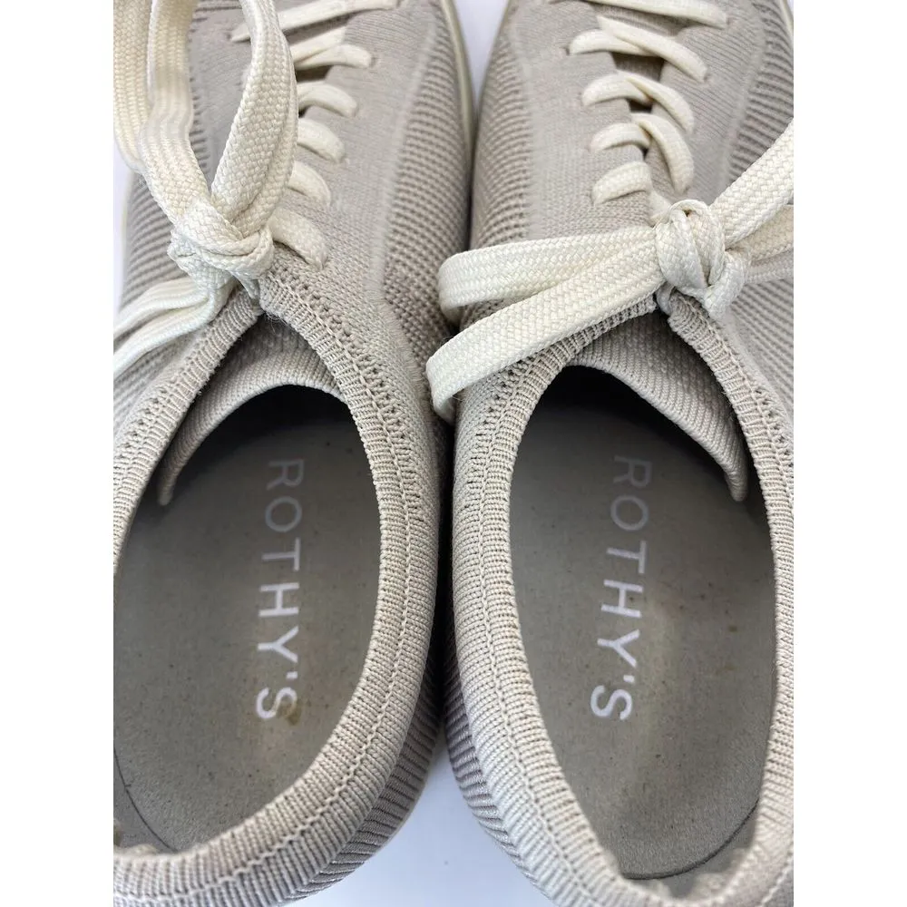 Rothy's Tennies Womens‎ 9 The Lace Up Sneaker Vanilla Gum - Image 6