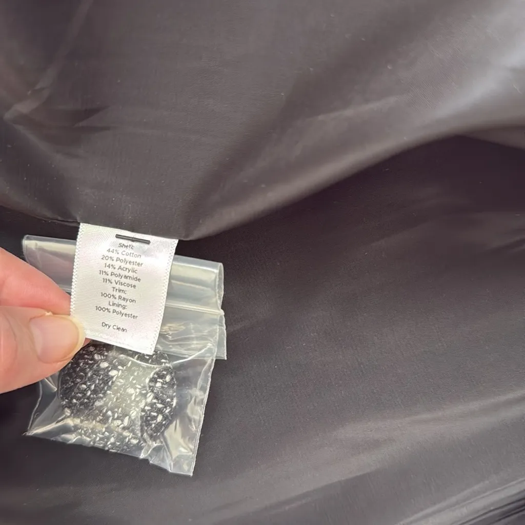 NWT Talbots Woven Boucle Black and White Tweed Blazer w/Grosgrain Trim, 14 - Image 7