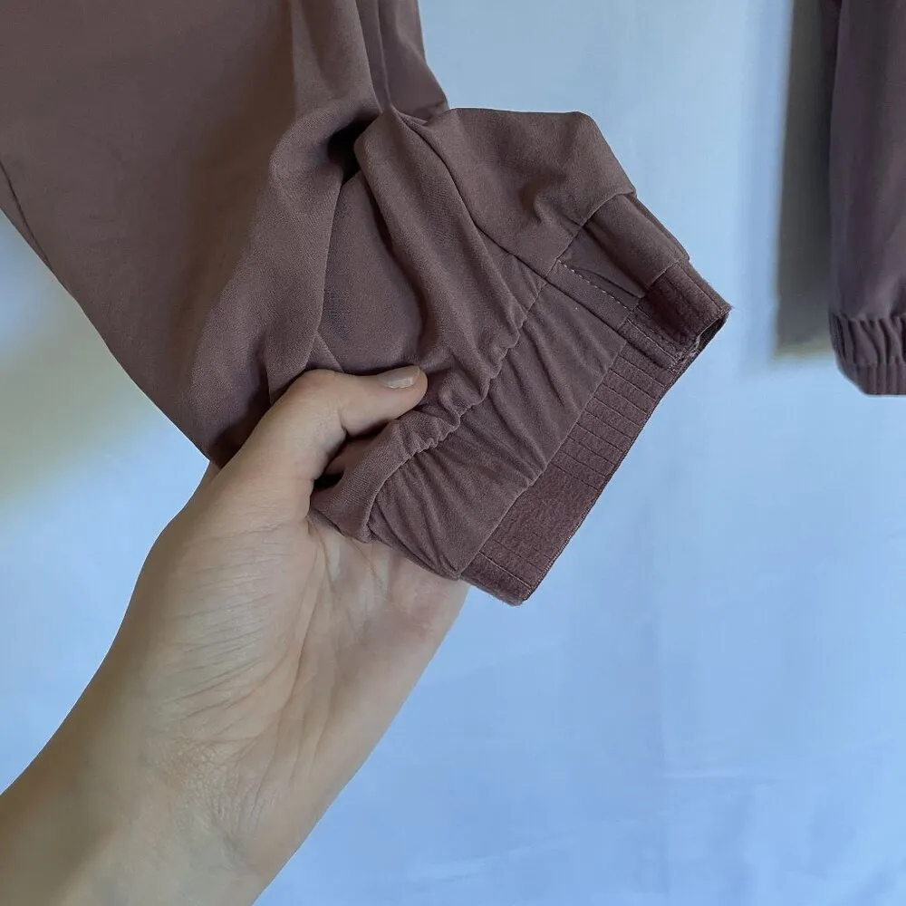 Kalenji waist 15 inches across women's brown purple tracksuit pants casual Size M - Image 4