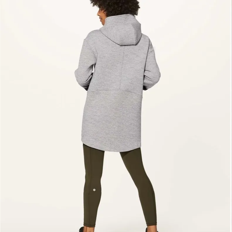 Rare Lululemon New Form Coat Jacket Heathered Grey Black Sz 4 NWOT  2017 Edition - Image 3
