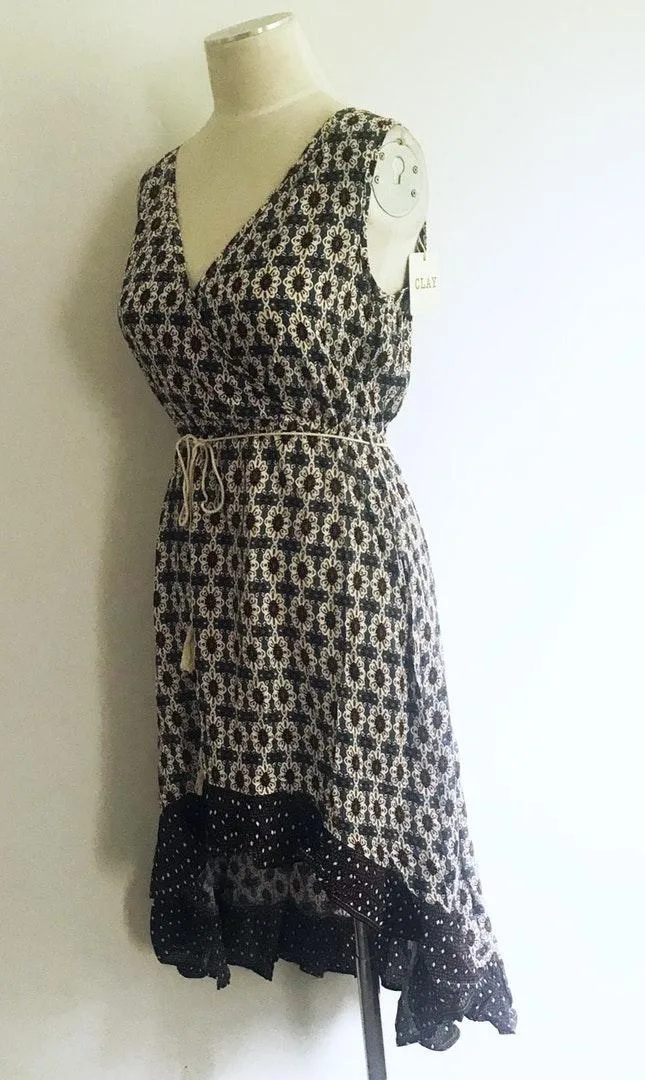 Ruffle Asymmetrical High Low Boho Dress Multiple - Image 2