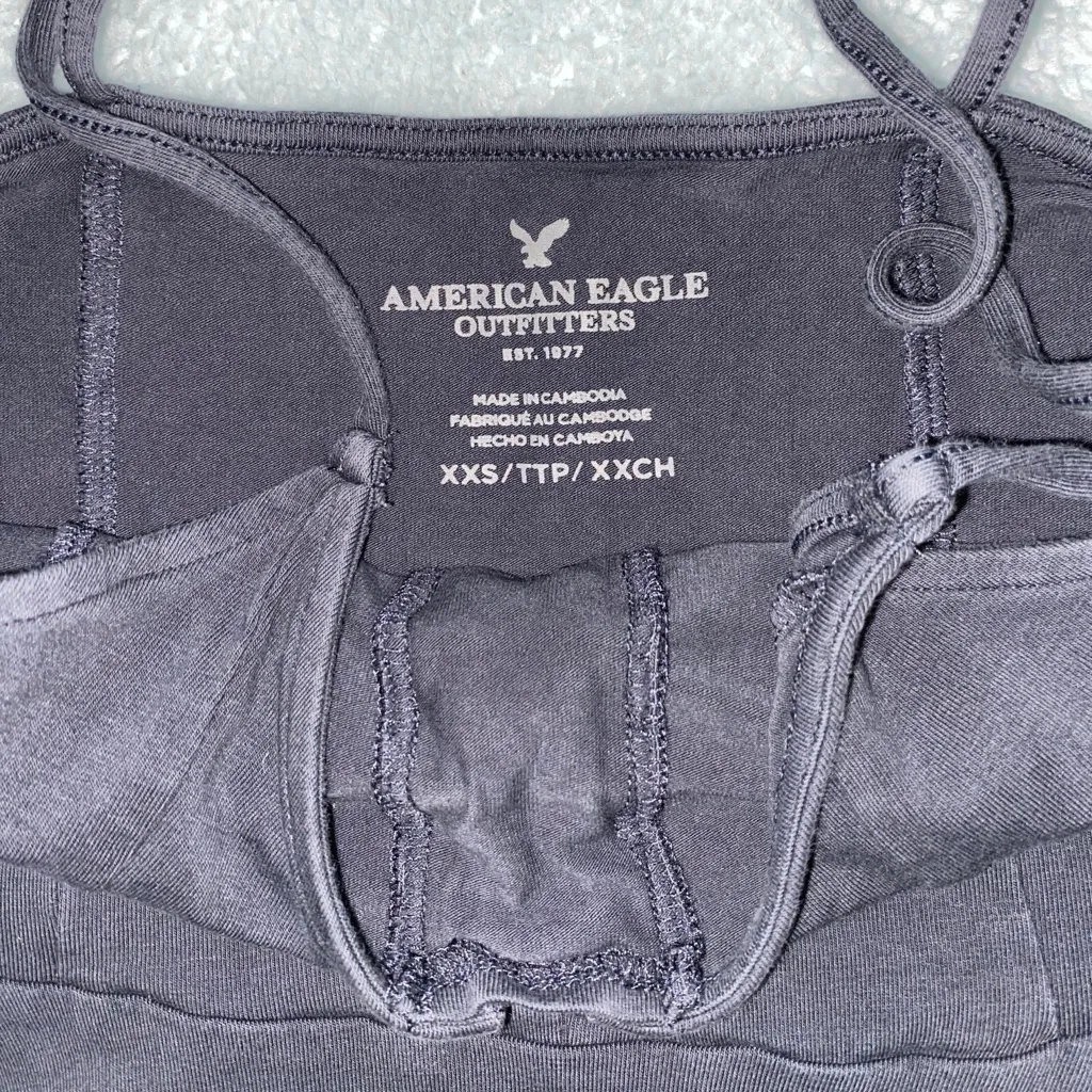 American Eagle Lace Up Corset Peasant Peplum Cami - Image 2