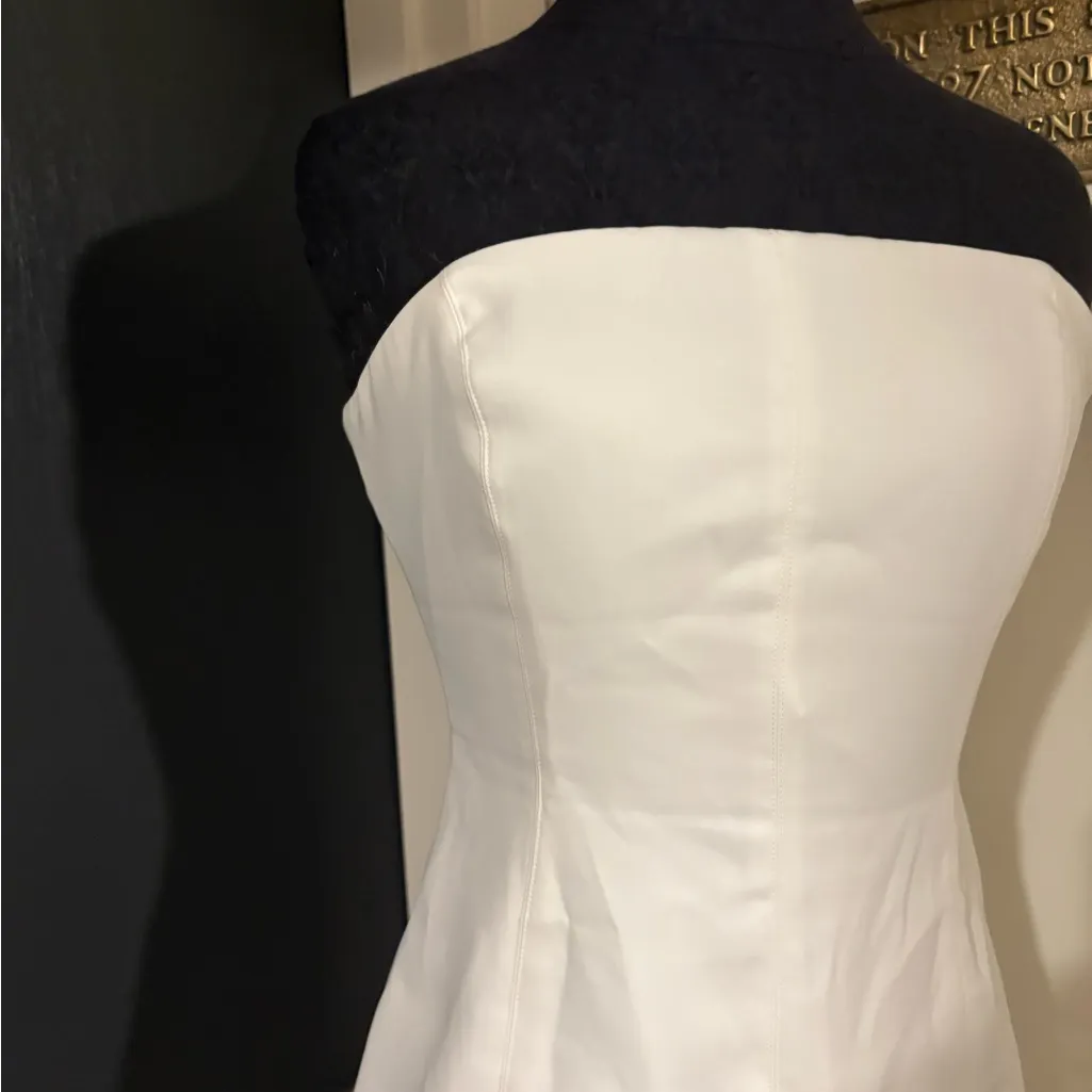 💜 Meshki White Strapless Sheath Mini Dress 💚 - Image 2