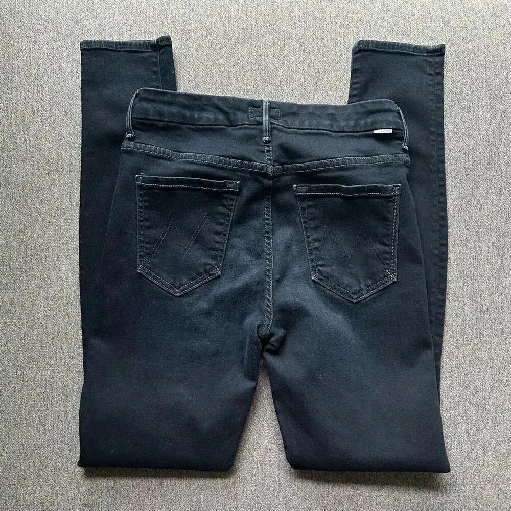 MOTHER High Waisted Looker Skinny Jeans in Coffee Tea or Me Size 27 Blue - Image 5