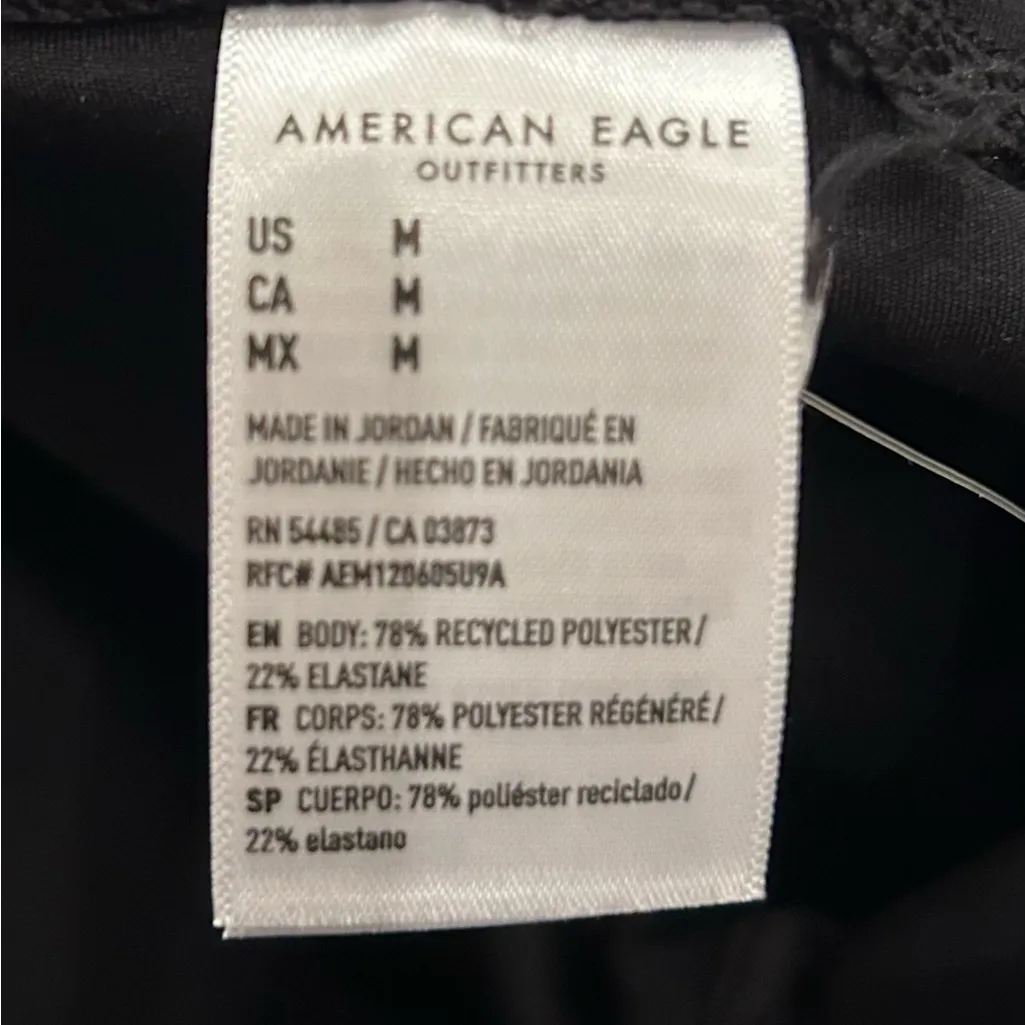 American Eagle Black The Everything High Waisted Flare Leggings Size Medium NEW - Image 7