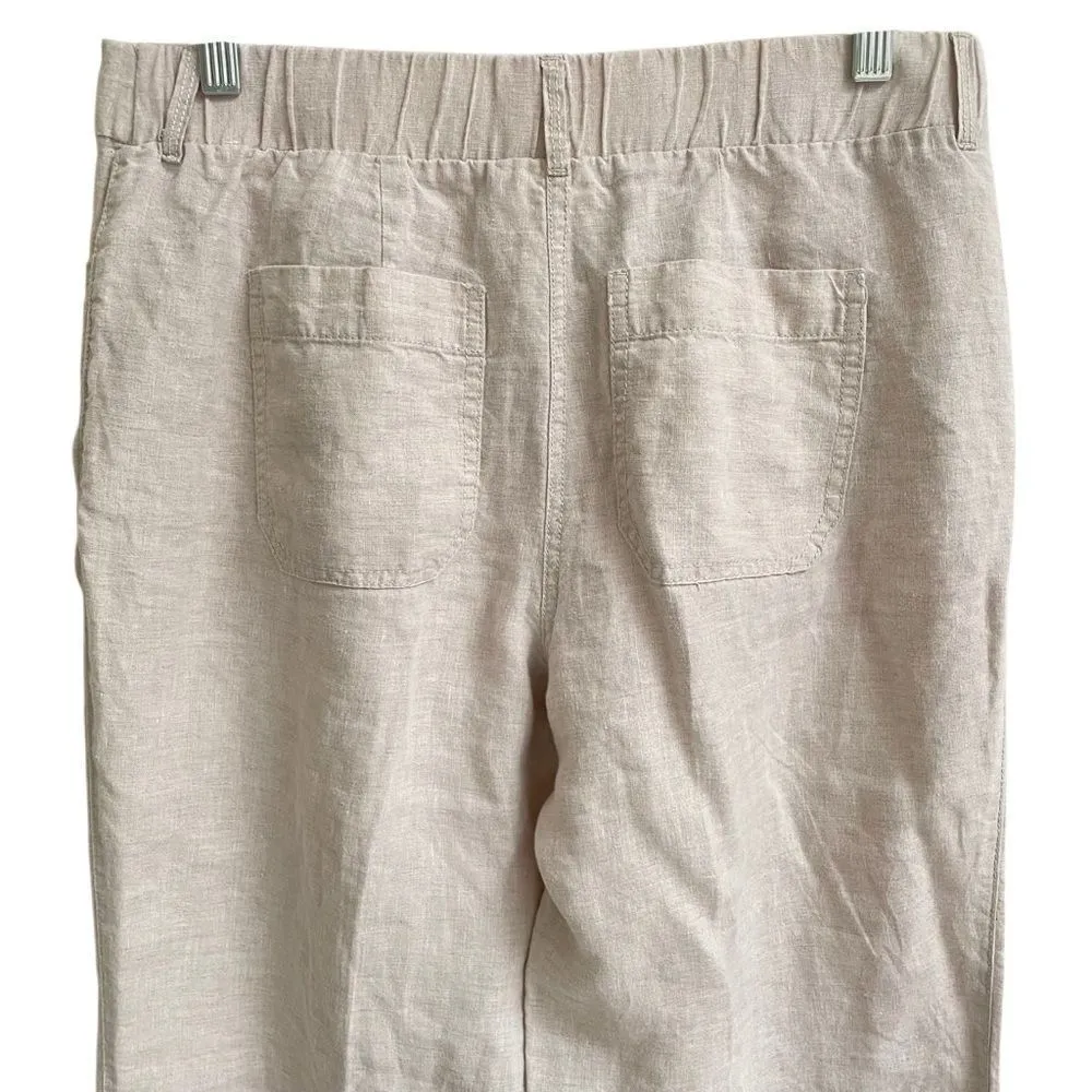 Chico's 100% Linen Pants women’s S cream beige wide leg - Image 4