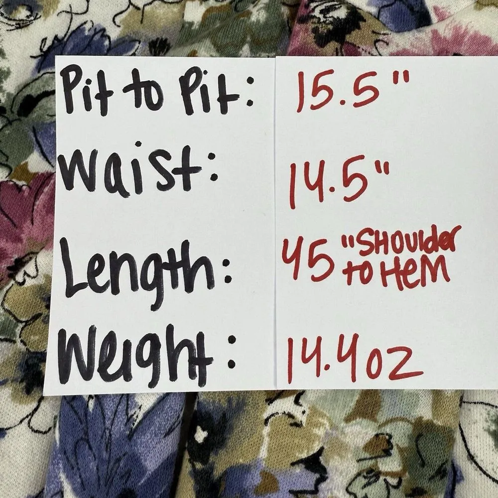 Vintage Britland Dress S Basque Waist Floral Midi‎ Trad Wife Modest Cottage USA - Image 8