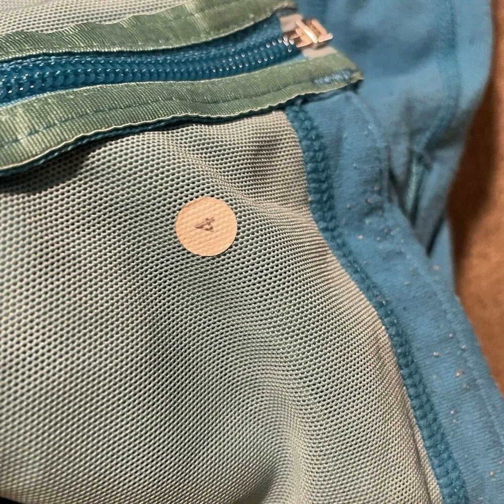 Jacket Womens Sz 4 XS Define Ocean Blue Fitted Workout Gym Full Zip - Image 2