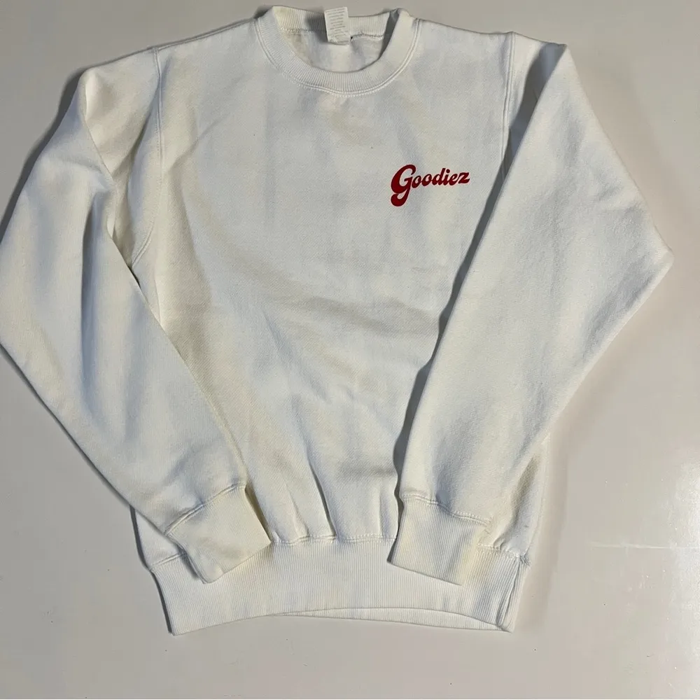 Goodiez Self Love Is The Best Love Sweatshirt & Joggers in White & Red Size XS - Image 2