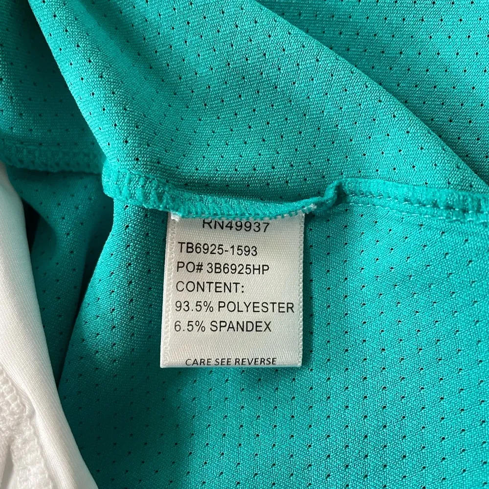 TAIL Teal & White Box Pleated Golf Skort Athletic Tennis Skirt w Shorts - Image 11