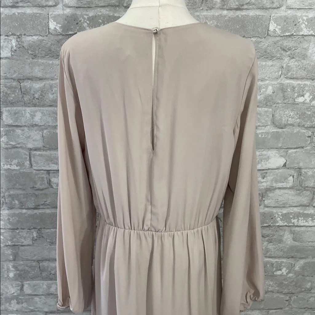 Show Me Your MuMu Lady Long Sleeve Wrap Dress in Show Me The Ring Crisp - Image 5