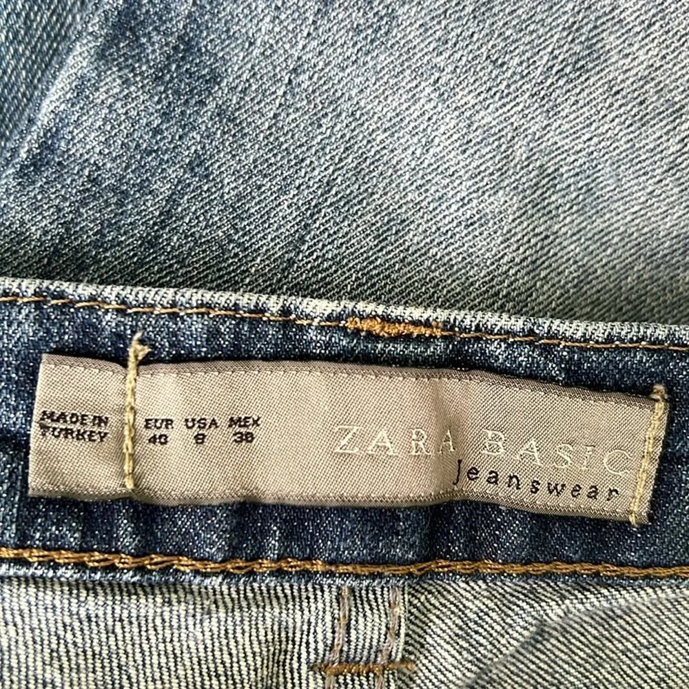 Zara Basic dark blue zippered hem jeans size 8 - Image 11