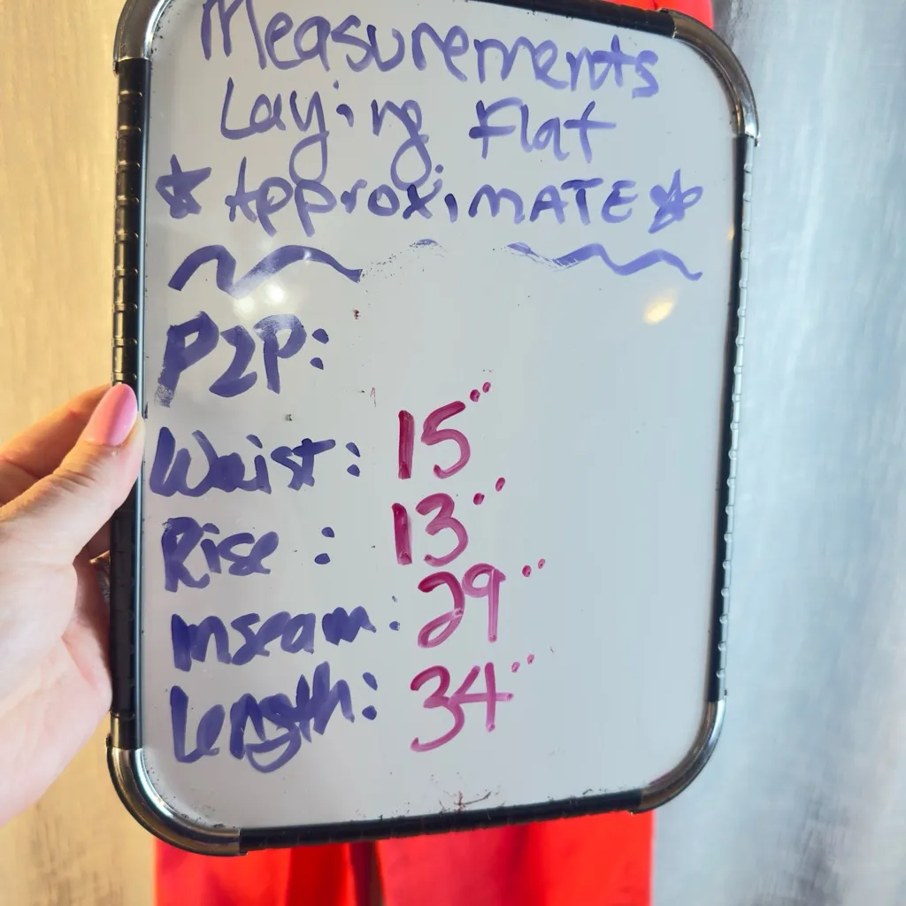 Vintage Escada Margaret Lev 100% Linen Red Trousers Pants size EU 36 or US 6 - Image 2