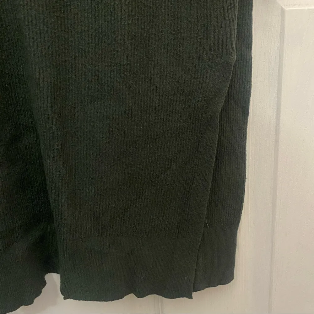 Time and True Ribbed Sweater Duster in Olive Green - Image 11