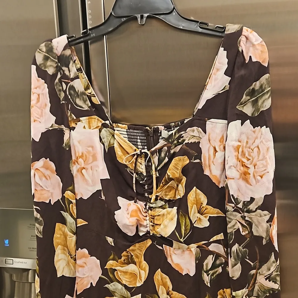 💕FAVORITE DAUGHTER💕 Long Sleeve Vibeyard Dress ~ Buganvilias Floral Print NWT - Image 3