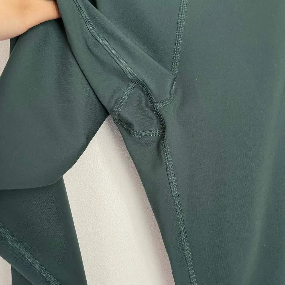 Moss Green High Rise Capri Leggings - Image 5