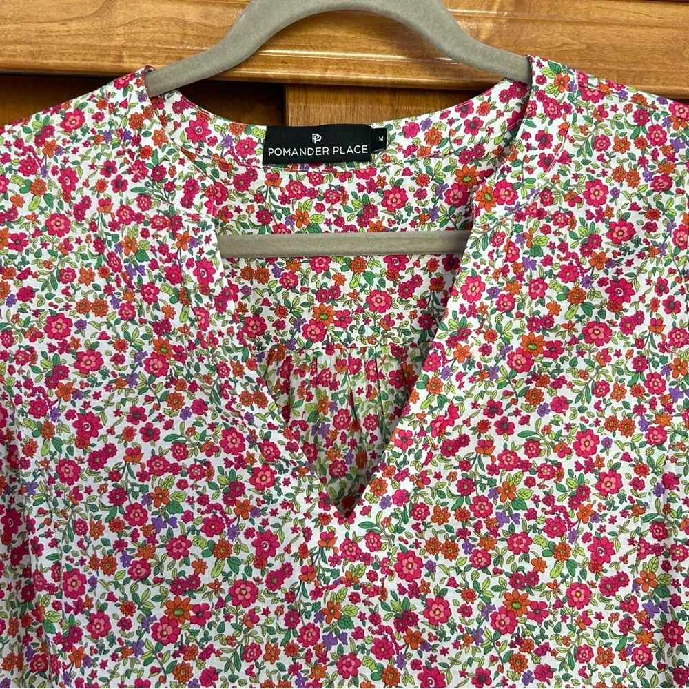 Tuckernuck Pomander Place Ditsy Floral Kenzo Tiered Mini Dress Cotton Poplin - Image 3