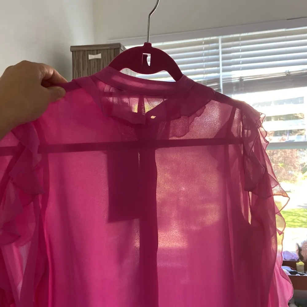 Zara pink frills blouse. Xs - Image 10